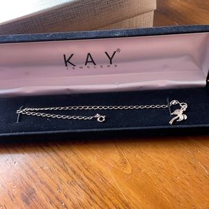 Kay Jewelers Palm Tree Anklet Sterling Silver 9"